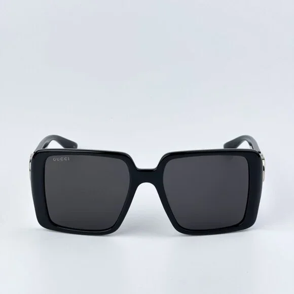 Gucci GG1692S 001 BRAND NEW Sunglasses Black Grey Square Women - Picture 4 of 10